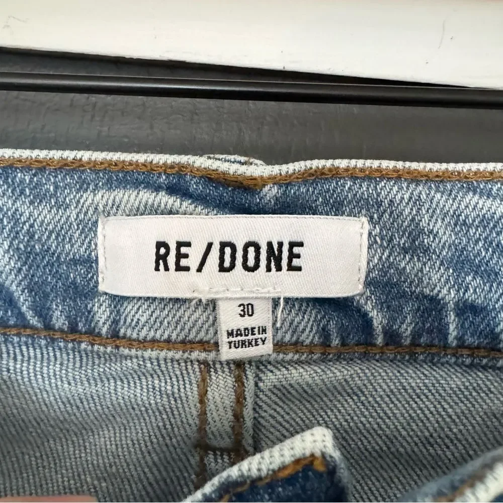 RE/DONE 70S HIGH RISE SKINNY BOOT JEAN in SKID sz 30